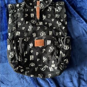 Victoria's Secret Black and White Patterned Backpack